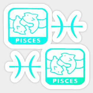 Pisces Birth Sign - Mint Sticker